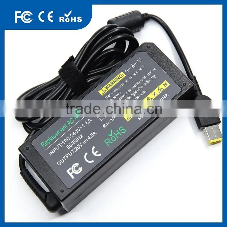 20V 4.5A 90W 220V USB Power Adapter For Lenovo Laptop