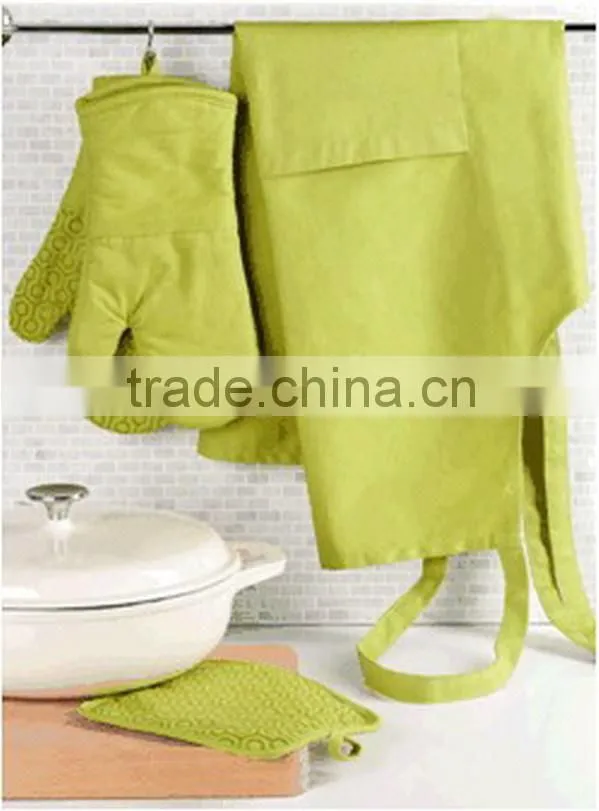kitchen textile cotton towel set apron tea towel set wholesale alibaba China Supplier