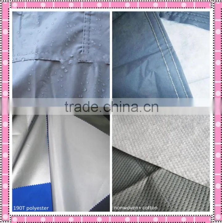 Black color 100% polyester universal fitted car cover