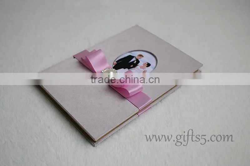 Personalized wedding guest book wiht photo frame