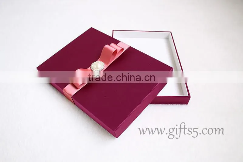 Custom Handmade Luxury Wedding Invitation Gift Box wedding Belt Gift Box