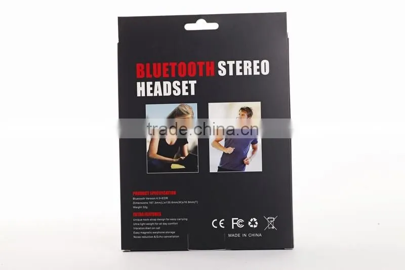 HV-800 Universal Wireless Bluetooth Music Headset A2DP Stereo Vibration Neckband Style Earphone Headphone For cellphones