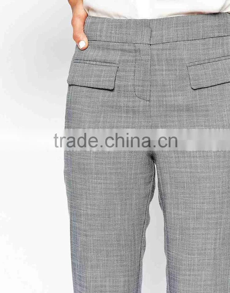 China supplier online shopping wholesale high quality grey slim women straight pants