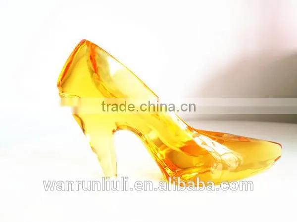 Amber crystal high heels