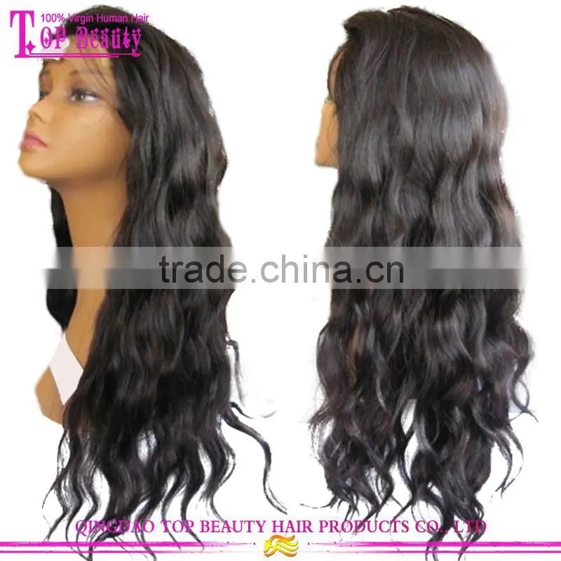 Part anywhere natural color loose wave lace front wig 100% virgin russian hair cheap lace front wig with baby hair