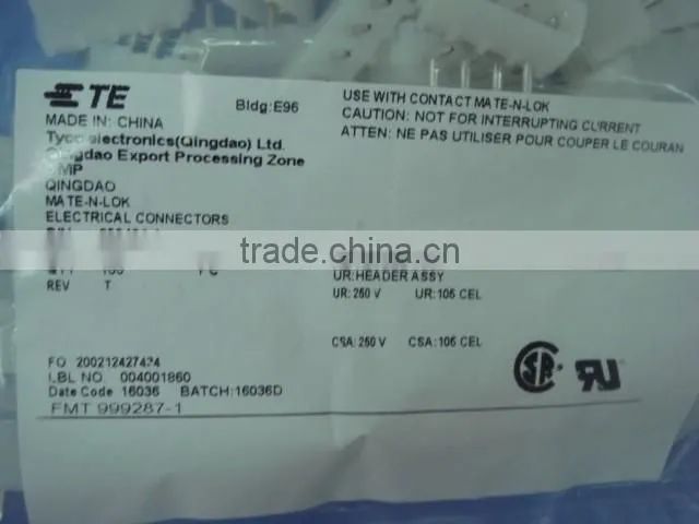 5.08mm pitch vertical PCB Mounting Orientation wire to board pin header connector TE 4 pin connector tyco 350424-1