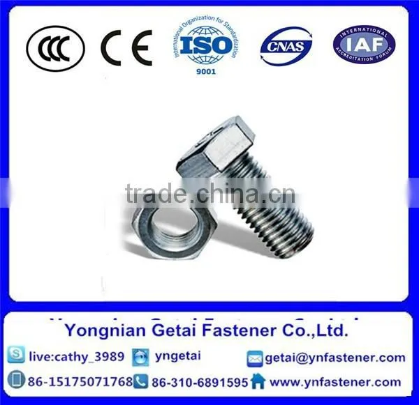 Hot Dip Galvanized Hexagon bolts DIN 933 DIN 931