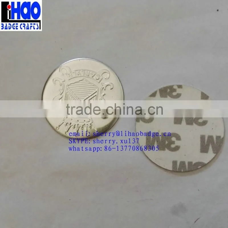 Metal silver self adhesive label plate