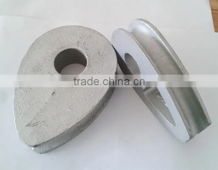 Galvanized heavy duty wire rope thimble , DIN3091 thimble