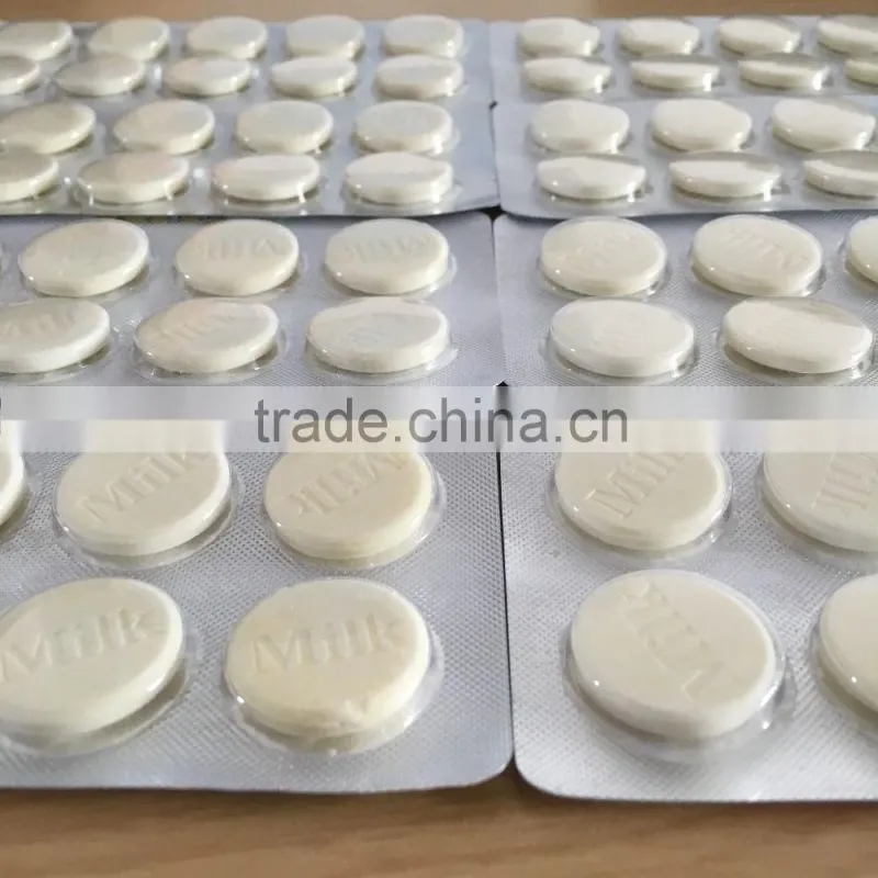 Wholesale Dry Milk Candy Tablet , Compressed Milk Tablet Candy