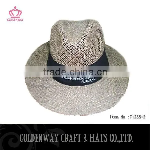 panama straw hat with customer's logo for summer