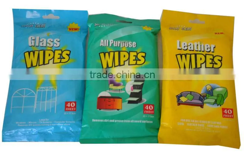 OEM Manufacturer Leather Wipes / Glass Wipes / All Purpose Wipes