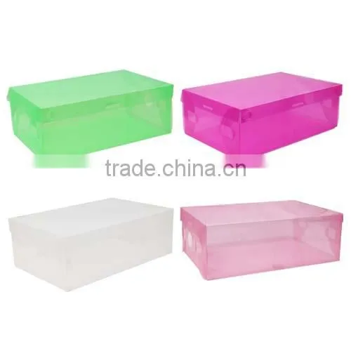 Hot Selling Transparent Plastic Flip-open cover Drawer Shoes Box/ Storage Box (BLWS1027)