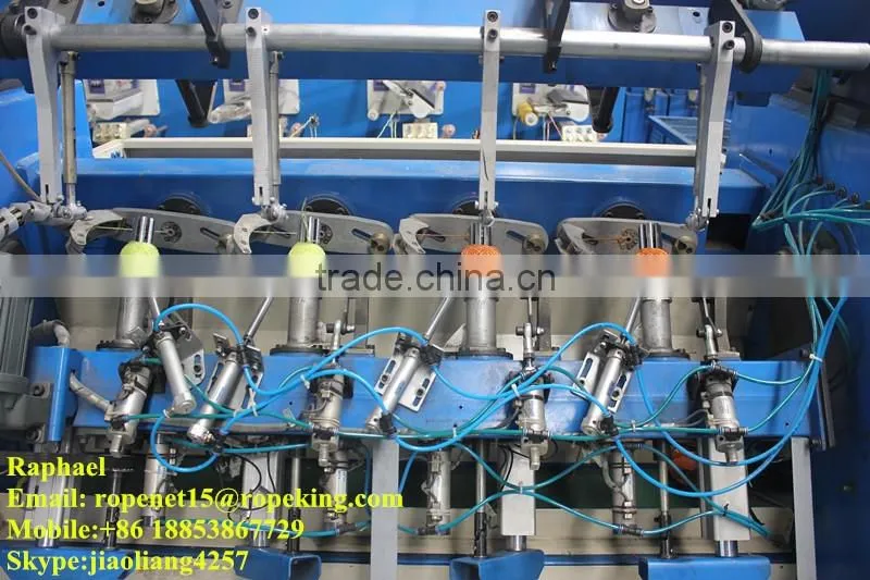 Multi-heads rope winding machine for rope ball: ropenet15@ropeking.com