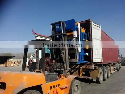QT4-15 videos of working of concrete brick machines