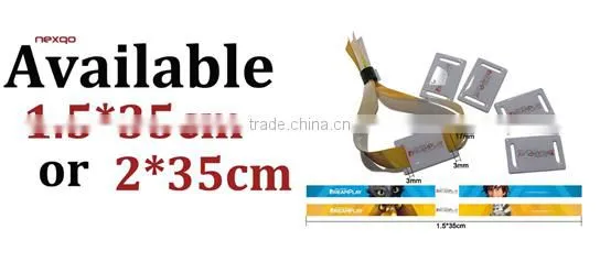 Soft PVC wristband with RFID chip