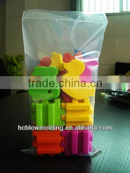 OEM Blow Molding plastic buliding block children plastic building block toys DIY toys