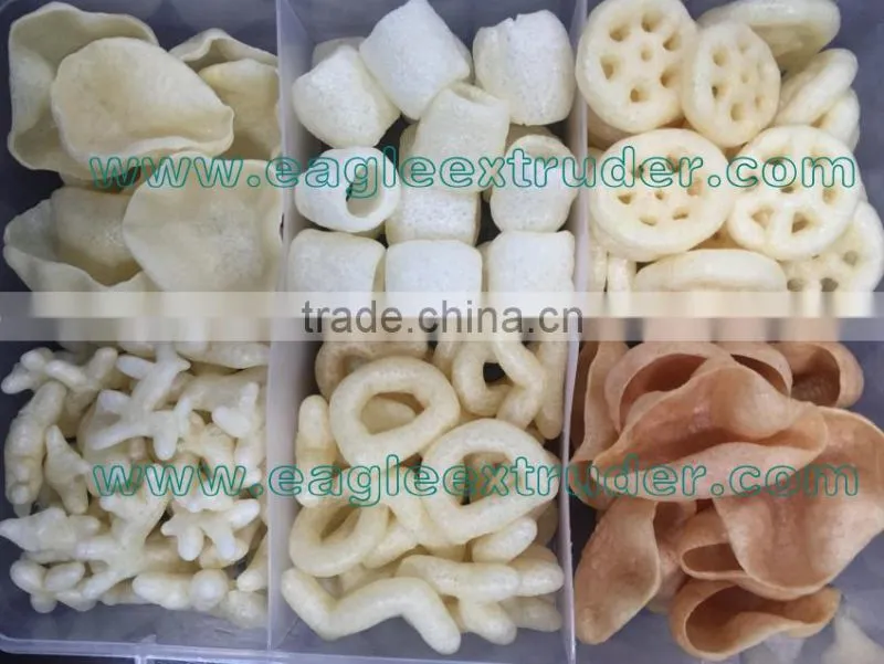 Jinan Eagle DP75 200-300/h 2D and 3D wheat and potato and corn snack pellet chips extruder machine production line