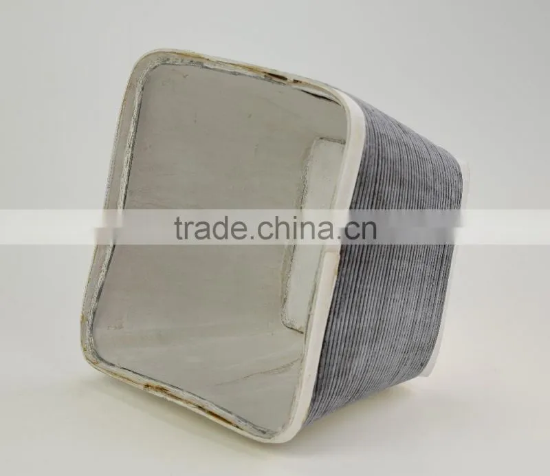 small quantity order cheap 7 inch square design alibaba lightweight wooden flower pot wholesale