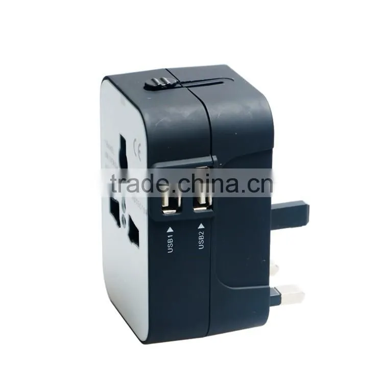 Factory Price USB Universal Portable Travel Plug Unique Travel Plug Superb Quality AC 250V Customized with double USB port