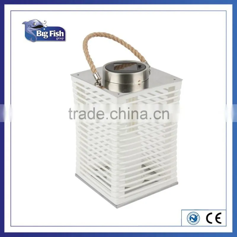Solar Powered Square Rattan Light for Decoration Solar Lantern Light