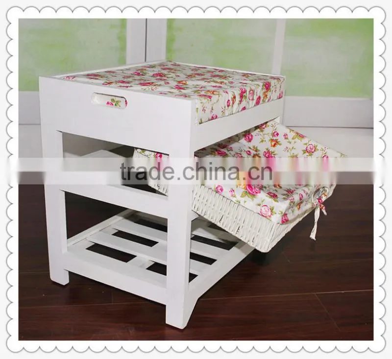 handmade white solid living room cabinet with drawers
