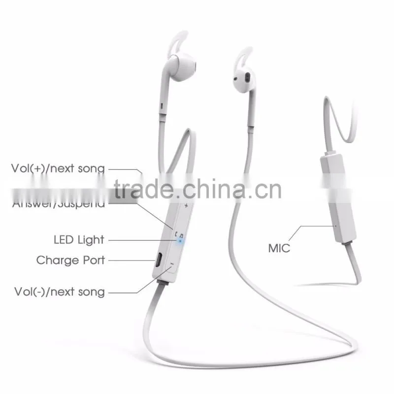 4.1 Stero Wireless bluetooth Sport earphone, Smart Vehicle-mounted Mobile Phone Headset With Voice Answered Function