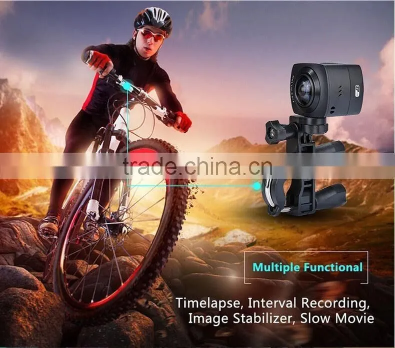 New Arrival Waterproof 360 Degree VR Sports Video Camera Wifi Multifunctional Mini Outdoor Portable VR Sports Camera