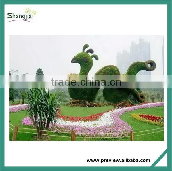 SJ100904 Custom make topiary bear animals grass sculpture plant