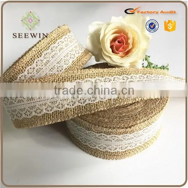 beautiful lace raw jute price roll for decoration
