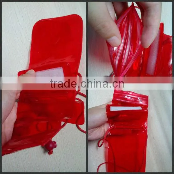 Most popular best selling plastic drawstring bag for mobile phone