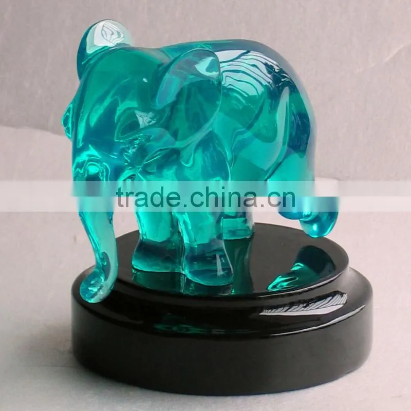 Custom antique transparent resin miniature wedding favors gifts elephant
