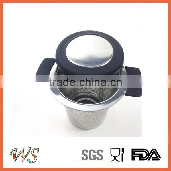 WS-IF004 Stainless steel tea infuser with silicone handle/Tea cup