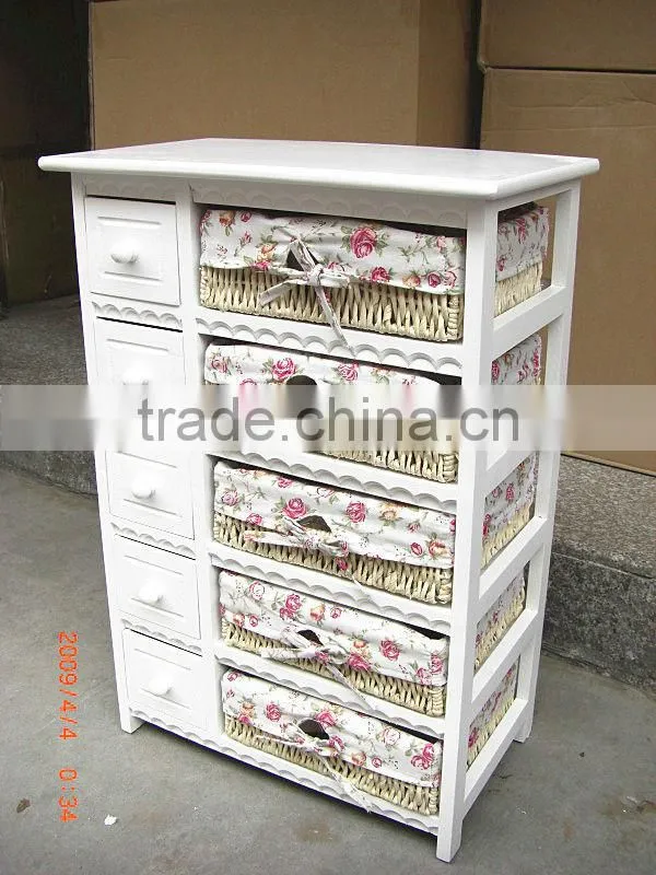 wicker drawer cabinet
