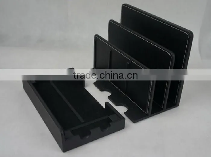 Cell Phone PVC Black Charging Organizer For Home/Ooffice/Hotel