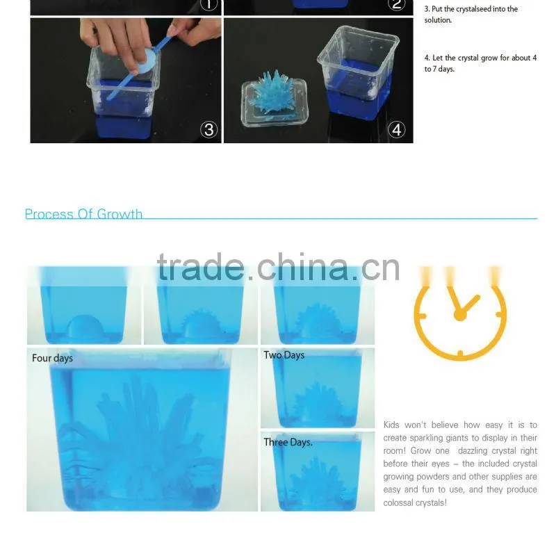 crystal toys DIY popular hot colorful toys crystal growing kit toys