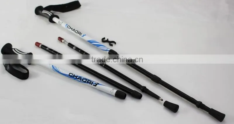 3 sections trekking stick 6061 aluminum fast internal lock anti shock SZ15345