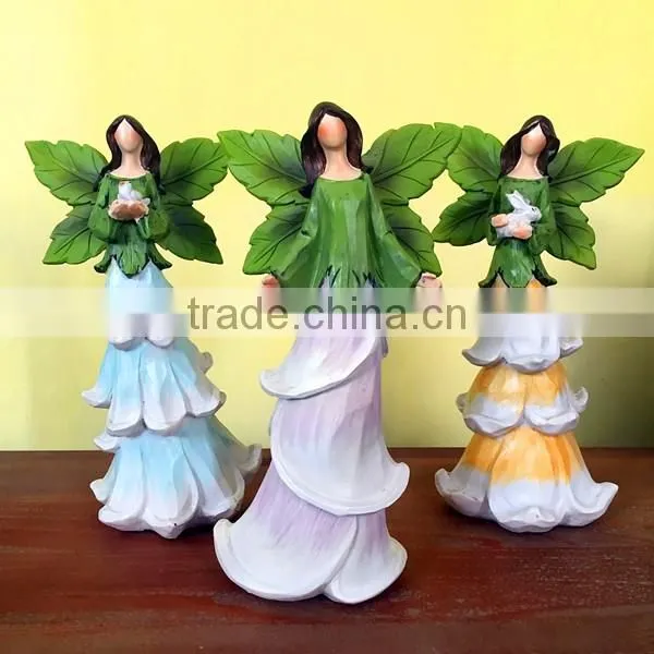 Small garden stone outdoor fairy statues pink fairy figurines for sale