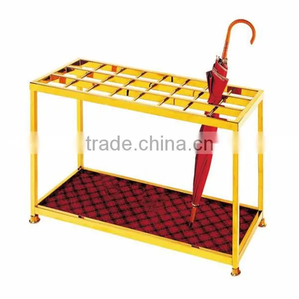 Hotel Amenities Self-service Metal Umbrella Stand J38 with wheels &24 Slots,Hotel Supplies & Maufacturing Umbrella Display Rack