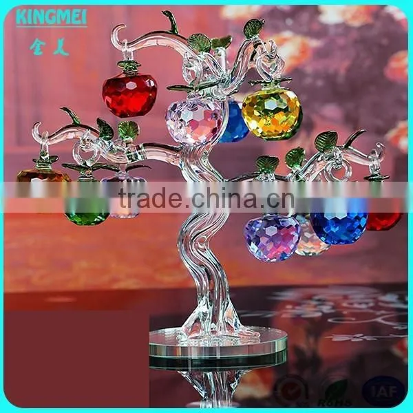 Business gifts K9 crystal gold ingot tree for christmas decor