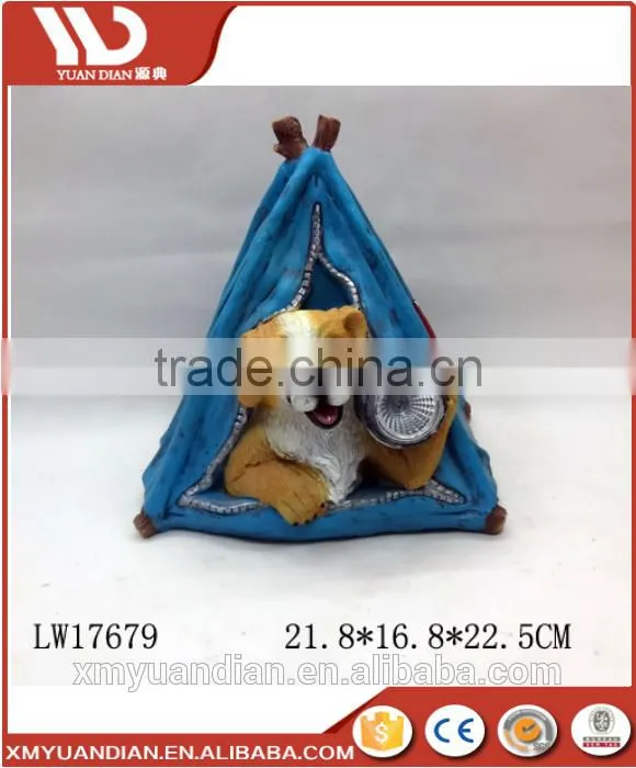 Animal Design Garden Decor Highlight Dog Camping Solar Light