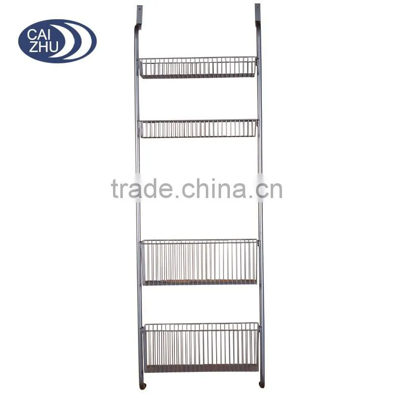 New arrival 5- Tiers over door wire storage basket shelf for home accessories