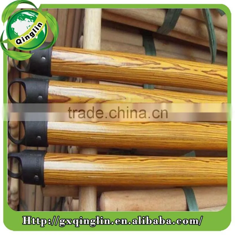 Hot sale natural broom handles wholesale/pvc coated wooden broom handle/pvc mop stick