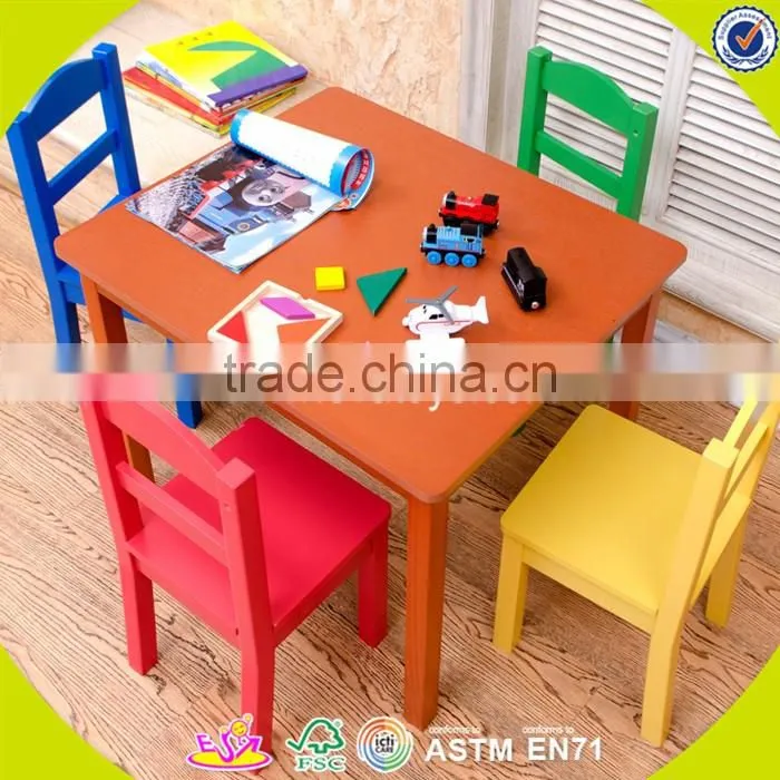 Wholesale dining table and chairs fashionable wooden table and chairs set high quality baby table and chair W08G104