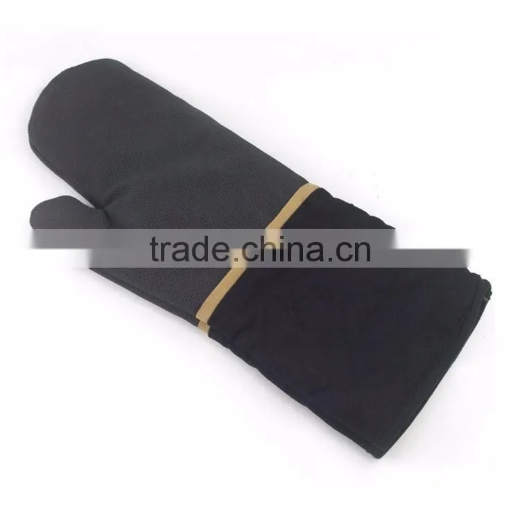 Long gray protection heat resistant oven silicon rubber gloves for kitchen cooking & BBQ