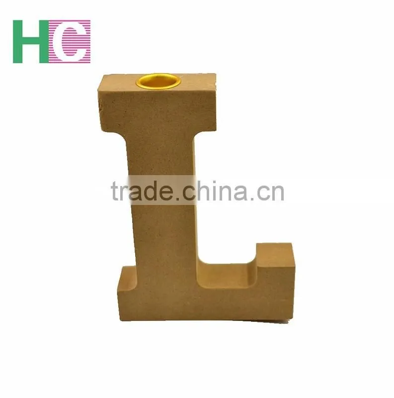 2017 Wood Letter Shape Desktop Candle Holders