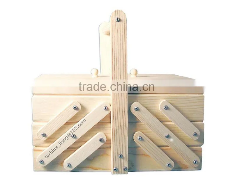 Unfinished Wooden Sewing Box
