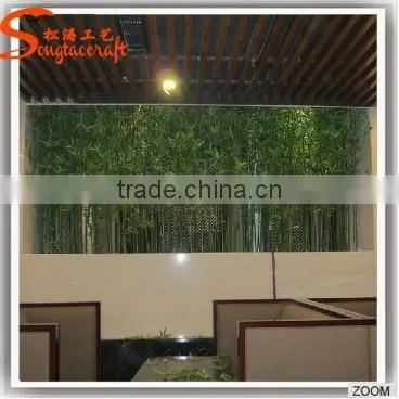 wholesale plastic artificial lucky bamboo plant fence for garden decoration