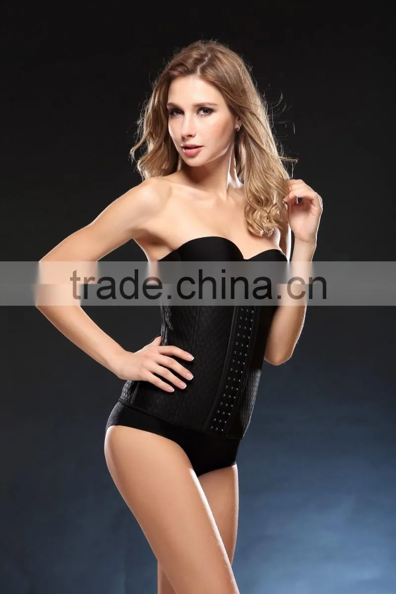 2016 newly produced polyester 9 bones waist trainer diamand waist trainer polyester