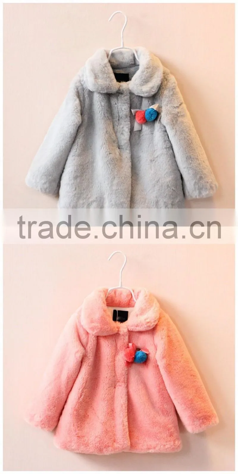 faux fur jacket girls kids warm coat children winter outwear solid single button coats all children's clothes and accessories